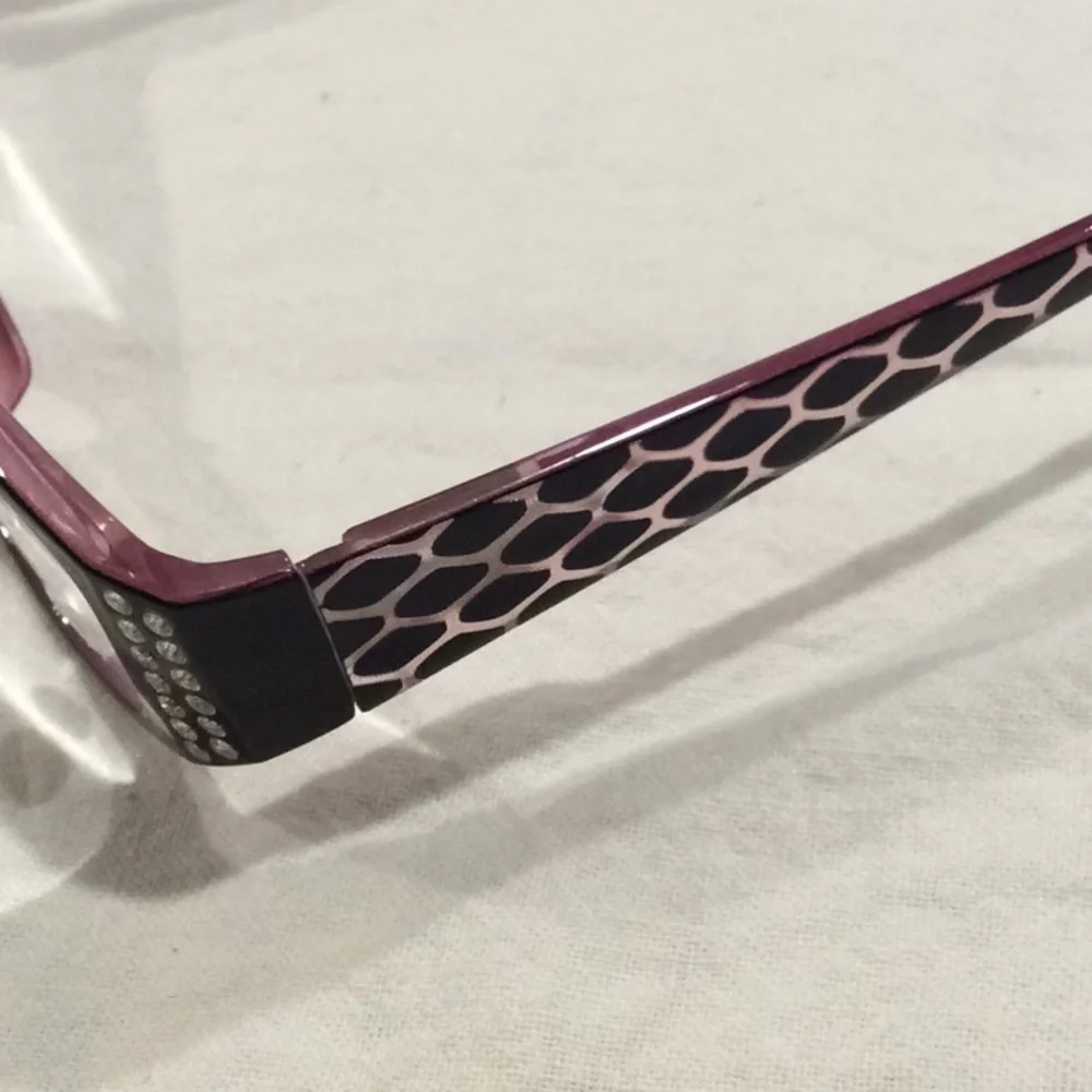 Purple Snake Print Reading Glasses & Case
